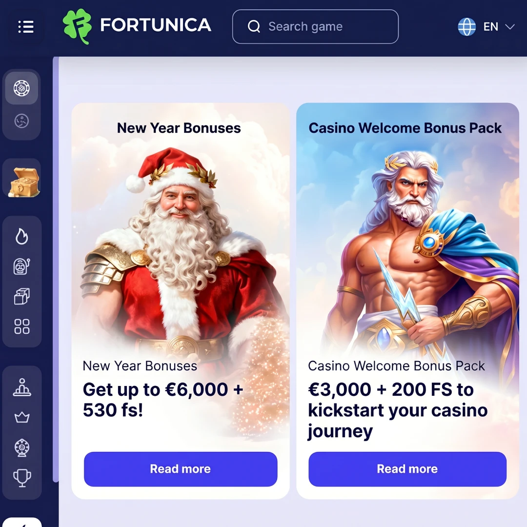 Fortunica Casino Deposit Bonuses